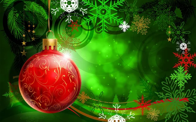 Jul - farverig dekoration med kugle download