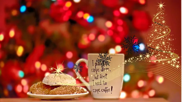 Kue Natal dan secangkir kopi carpe diem