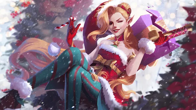 Świąteczny Elf 'Jinx' | League of Legends (LOL) 4K tapeta