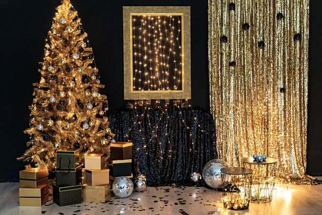 Kerst gouden decoratie