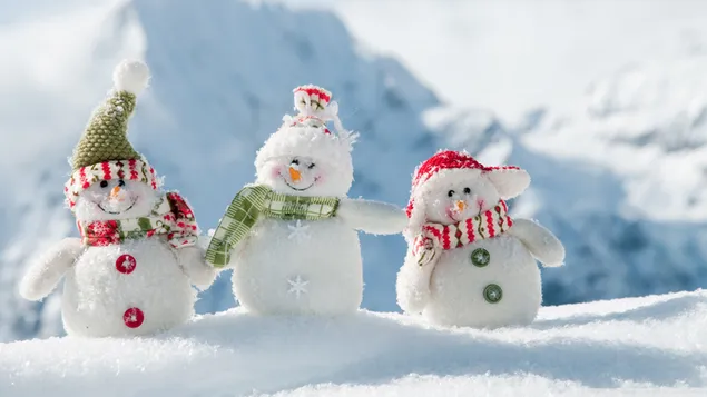 クリスマス-幸せな雪だるま ダウンロード