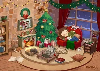 Tapeta Vánoční Home Sweet Home 2K