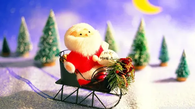 Božićna lutka Deda Mraza HD pozadina