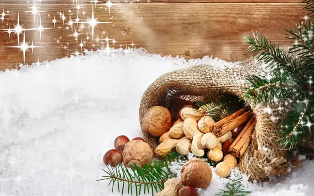 Bumbu dan kacang tradisional Natal