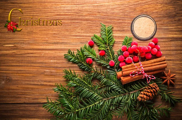 Taustakuva Joulu luonnollisilla makuilla ja koristeilla 4K