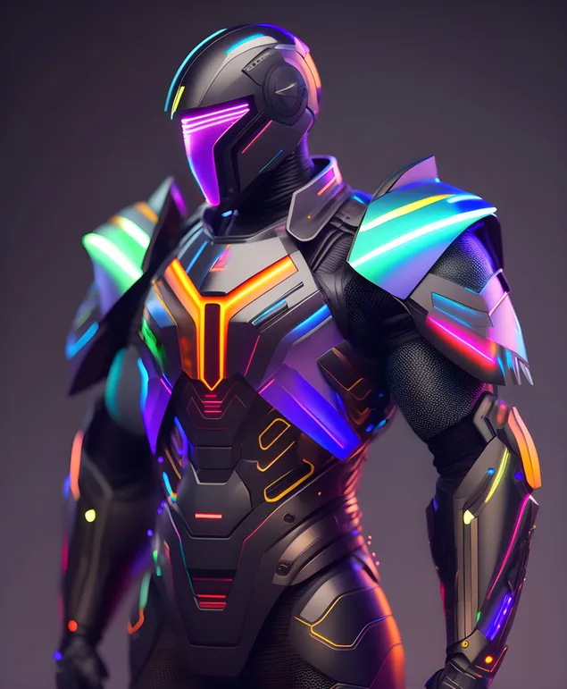 chromatinis karys: kiberpanku sarvu portretas atsisiusti