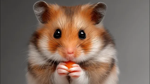 pukhken'kiy khom'yak trimaie krikhitnu morkvinu ta divit'sya vpered zavantazhiti