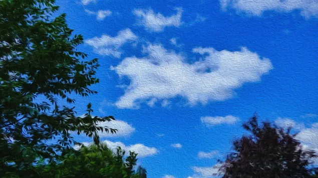 Cielo azul - Lienzo
