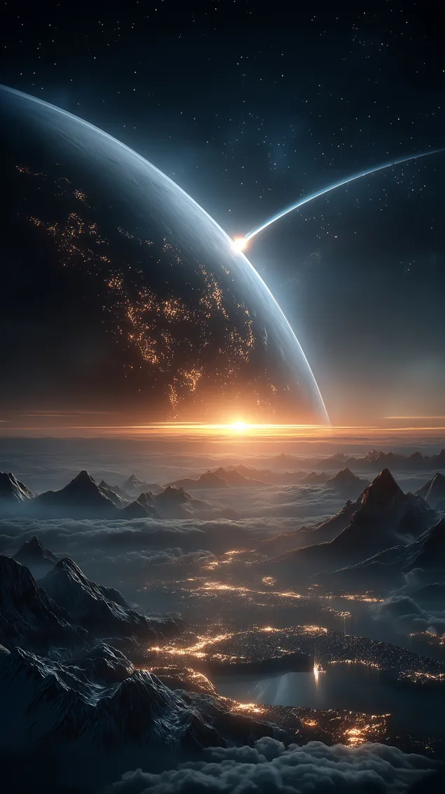 loi vao trai dat dien anh voi anh den thanh pho ruc ro luc binh minh tai xuong