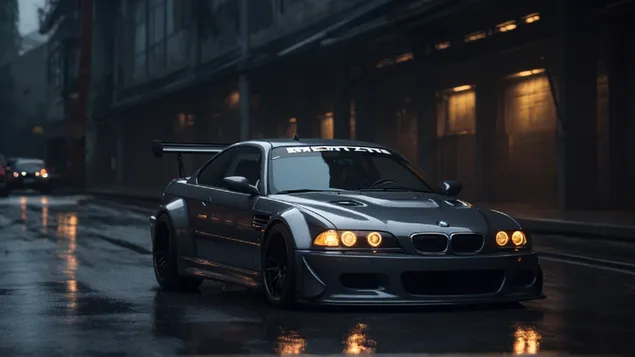 Cinematic shot Dark BMW M3 GTR HD wallpaper download