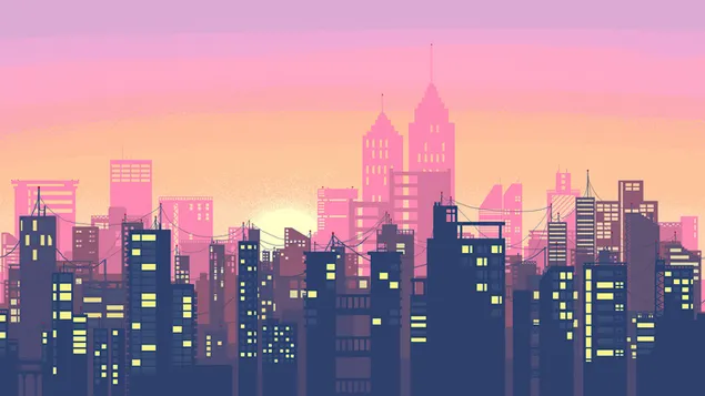 City Sunset Minimalist download