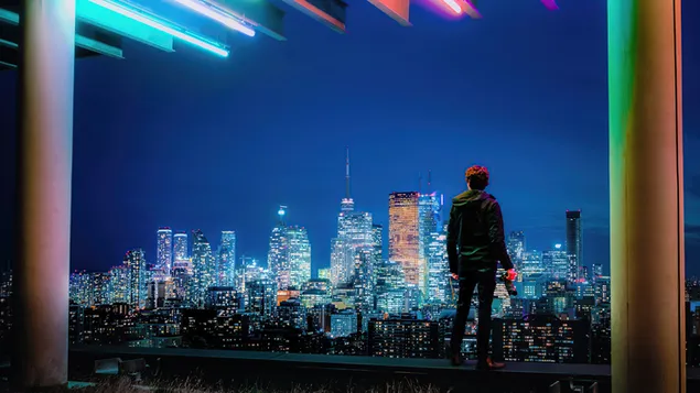 Taustakuva Kaupunkinäkymä ylhäältä 4K