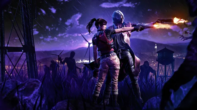 Claire Redfield with Dante - Crossover 'Resident Evil X Devil May Cry 5' (Video Game)