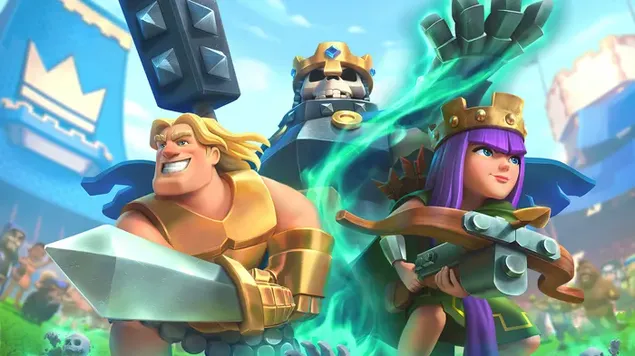 Clash Royale - Golden Knight, Skeleton King and Archer Queen download
