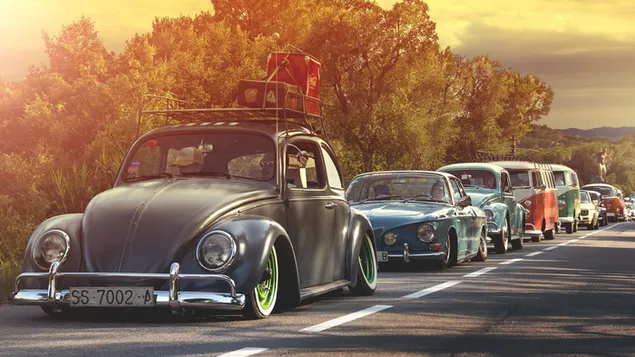 Klassisches schwarzes Volkswagen Käfer Coupé herunterladen