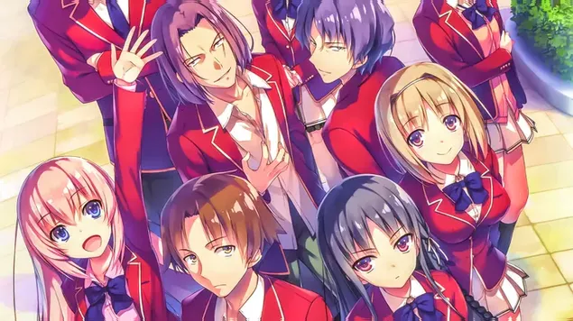 精英动漫第二季角色的教室 4K 壁纸