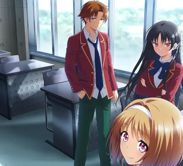 精英教室第二季 绫小路清隆、堀北铃音、栉田桔梗 HD 壁纸