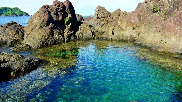 Преземете Чиста, сина вода во сината лагуна - Гигмото, Катандуанес, Филипини