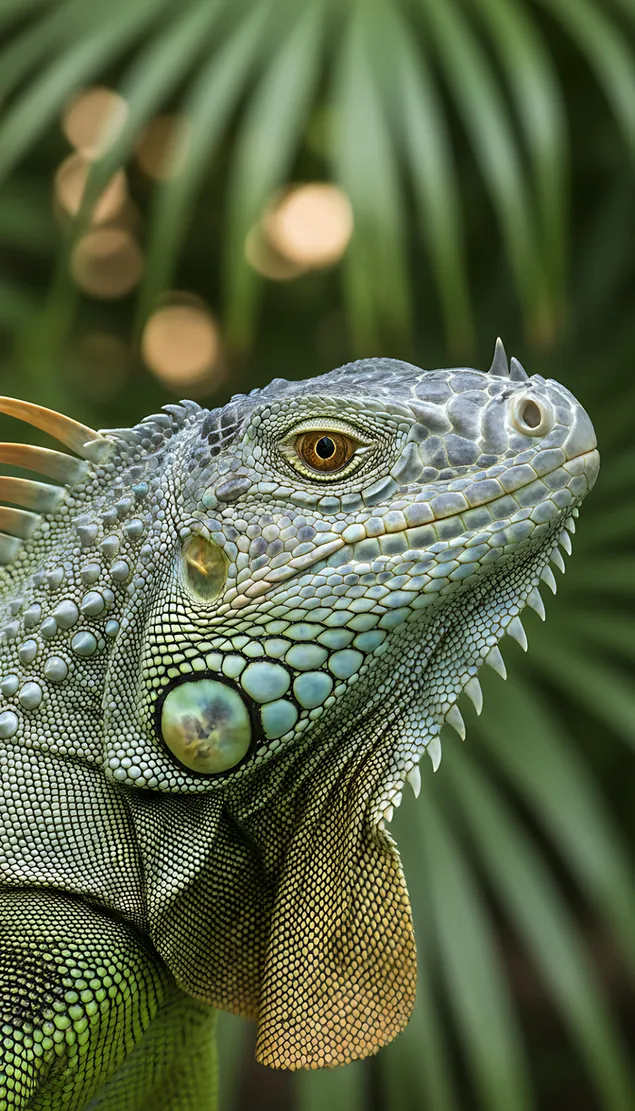 nahaufnahme eines grunen leguans herunterladen