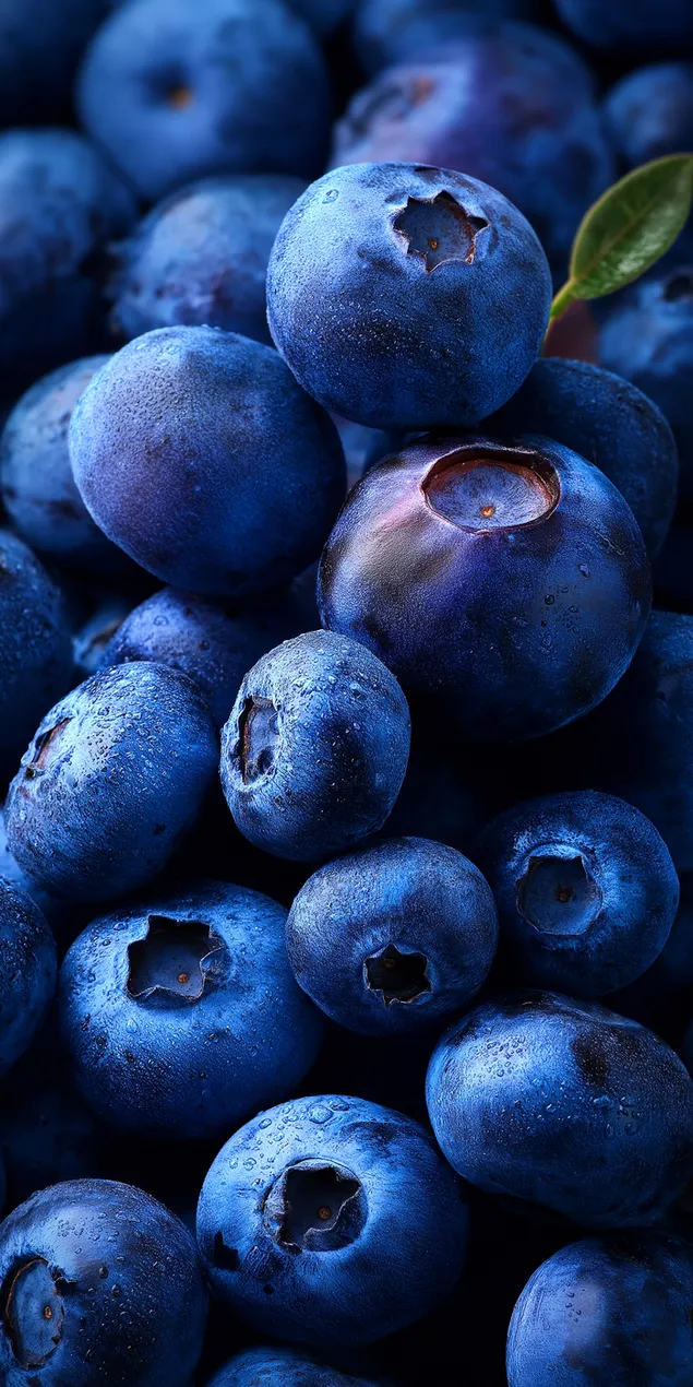 close-up buah berry bulat segar dan basah dengan tetesan air halus unduhan