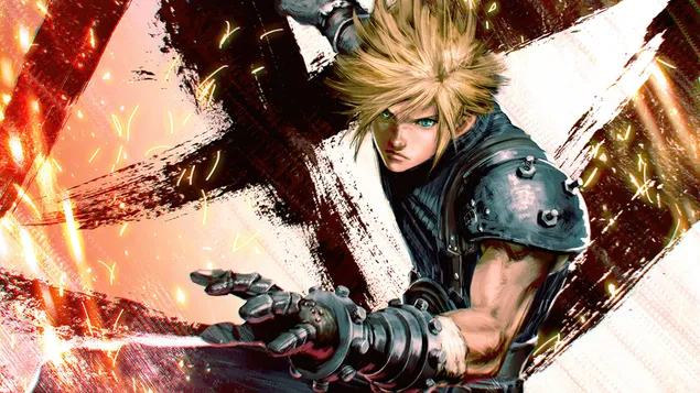 Cloud Strife (Anime FA) - Final Fantasy VII Remake (videojoc) 4K fons de pantalla