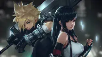 Cloud with Tifa : Final Fantasy VII Remake (FF7) 4K wallpaper