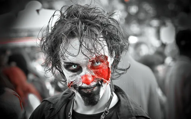 Clown gezicht zombie