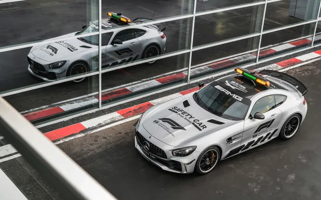 Coche deportivo Mercedes-AMG GT R blanco descargar