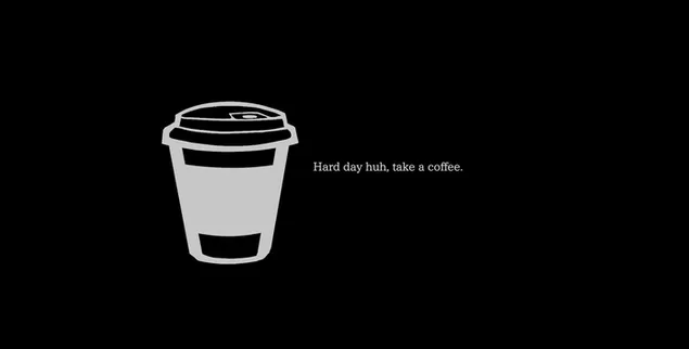 Koffiepauze minimalistische quote 4K achtergrond