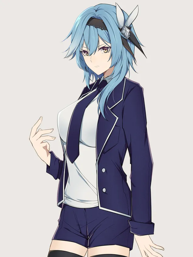 Collage student Eula privire furie | Genshin Impact 2K imagine de fundal