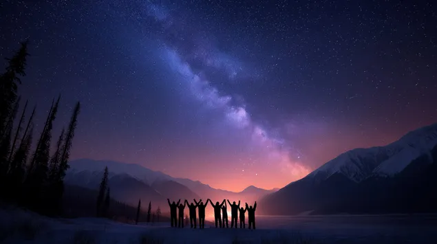 zajedno pod blistavim zvezdanim nebom i planinskim ventsem preuzmi