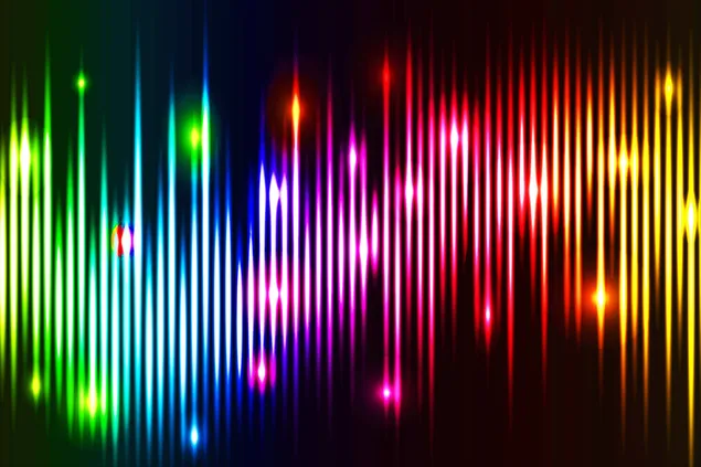 Colored lines of light where all colors come together 4K wallpaper