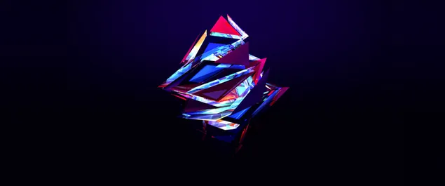 Colorful abstract triangles 2K wallpaper
