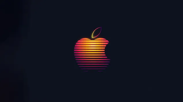 カラフルなアップル社のロゴ