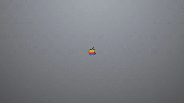 Colorful apple logo on gray light background