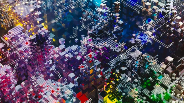 Colorful Cube 4K wallpaper