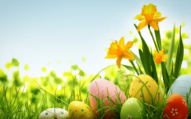 Muat turun Telur Paskah yang berwarna-warni