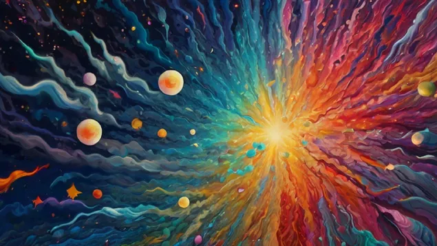 Arte esplosione colorata HD sfondo