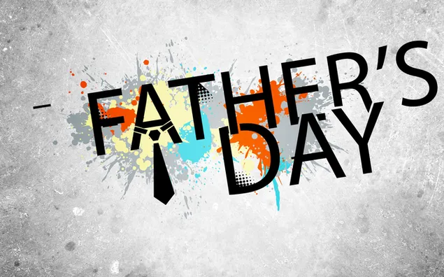 Преземете Шарена слика во сива скала дизајнирана за специјалниот ден на прославата на Денот на таткото
