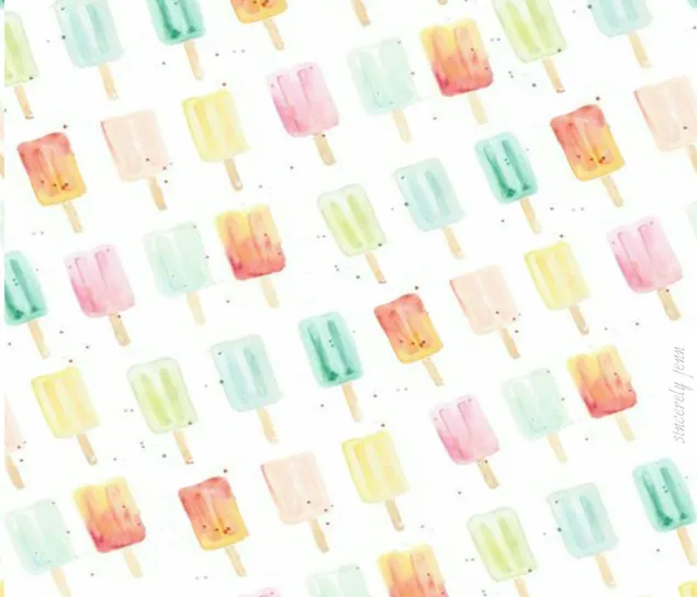 fargerike iskrempopp 2K bakgrunn