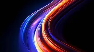 미래지향적인 디자인의 다채로운 빛의 트레일 8K 배경화면