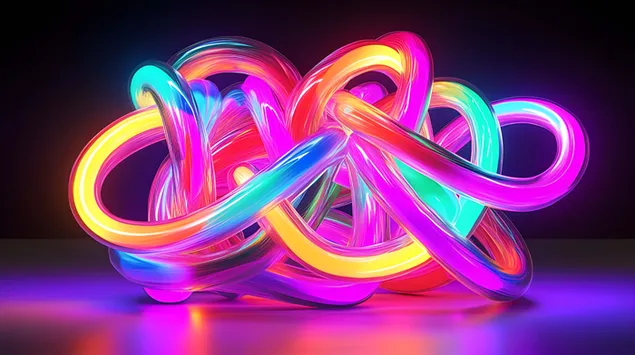 Spalvingi neoninio spinduliavimo vamzdeliai 8K ekrano užsklanda