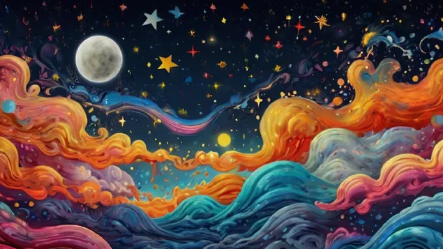 שמיים צבעוניים HD טפט