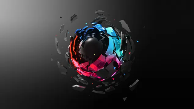 Colorful Sphere Art 4K wallpaper