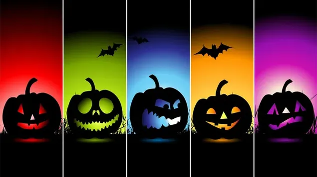 Coloured Shadow Ok Jack-o'-lantern Pumpkins