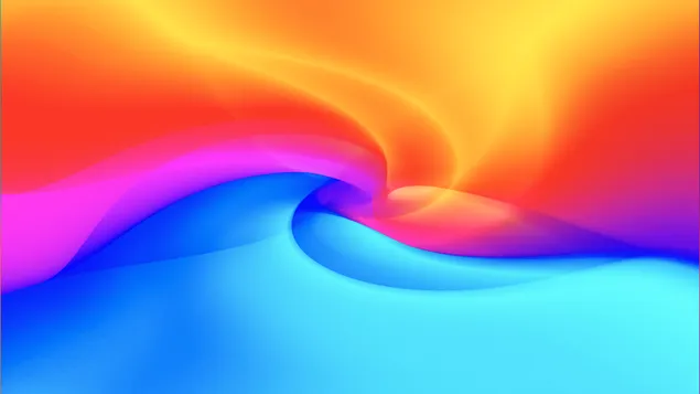 Combinatie van abstracte vormen bestaande uit alle kleuren van de regenboog