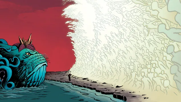 Páipéar balla Bean Comic Wonder4K