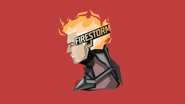 Comics schurk Firestorm minimalistische rode achtergrond