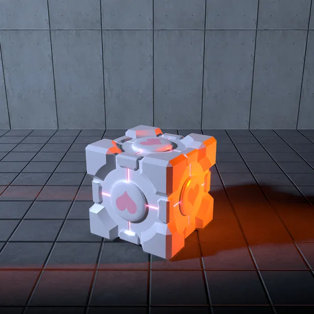 Companion Cube 4K wallpaper