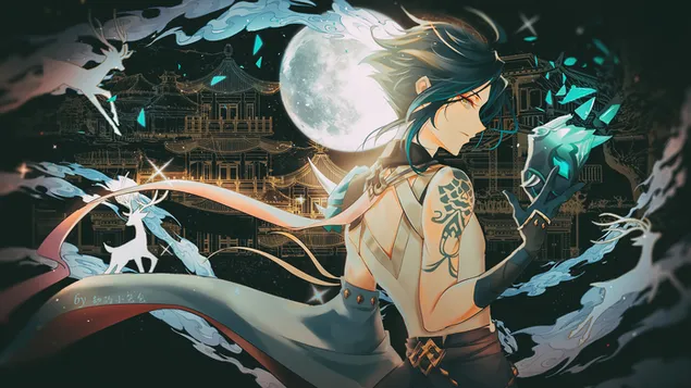 Conqueror of Demons 'Xiao' - Genshin Impact [Anime Video Game] 4K wallpaper